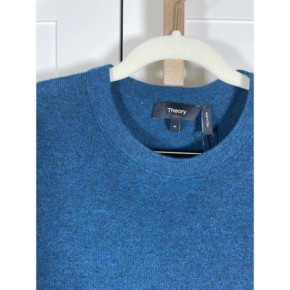 Theory Tolleriee Hydro Soft Cashmere Crew Short Sleeve Sweater Top - Size Medium - Picture 3 of 8